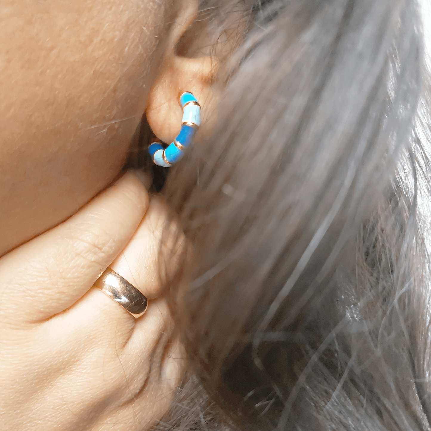 Jade Earring Blue