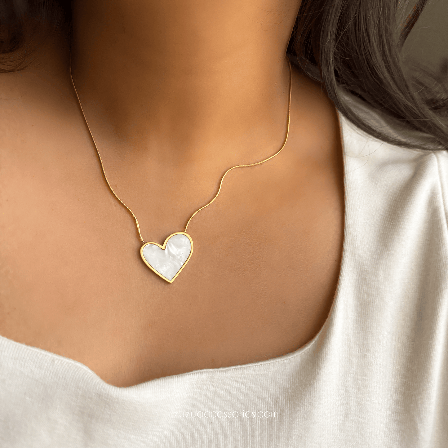 Ivory Heart Necklace