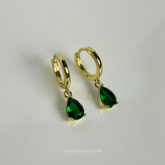 Emerald Green Dangle Earrings