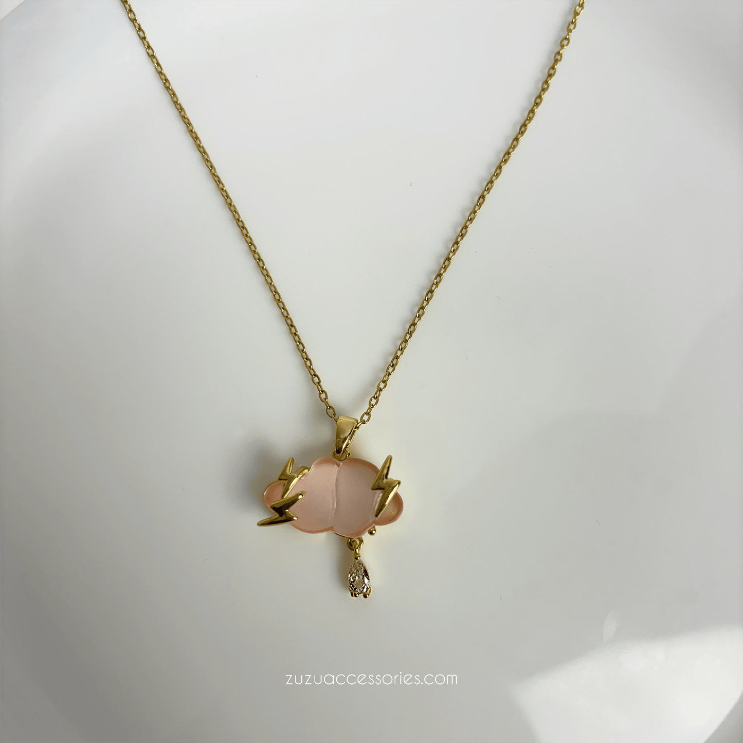 Rain Cloud Pink Necklace